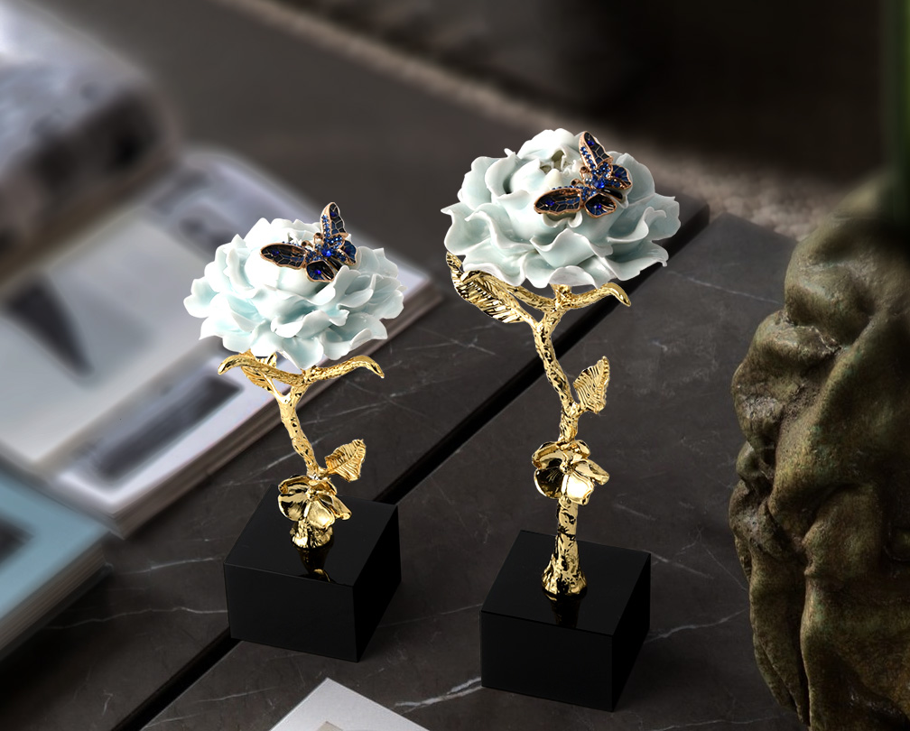 Ornamente de trandafiri rafinate de cristal creative