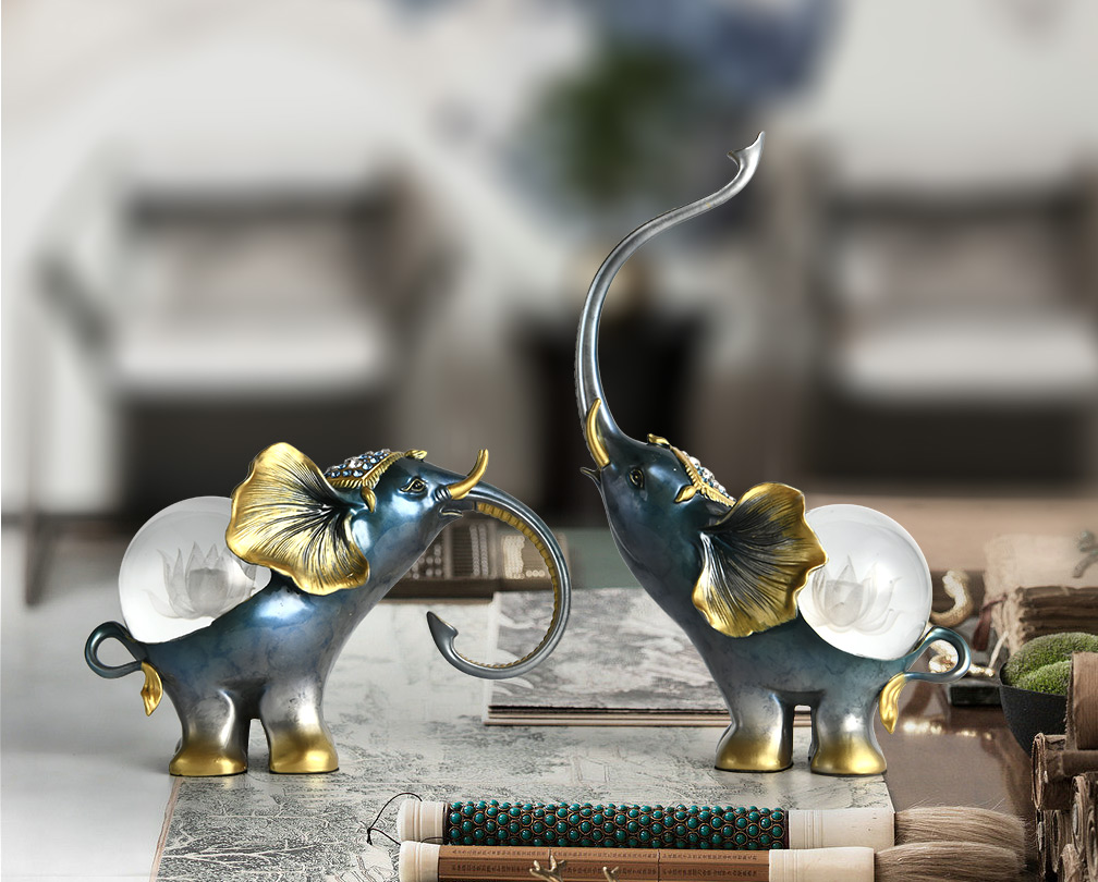 originalitate Ornamente de cristal elefant din metal